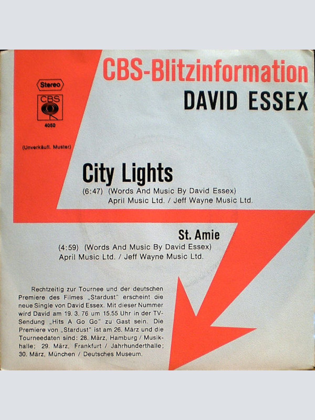 Vinyl / David Essex - City Lights