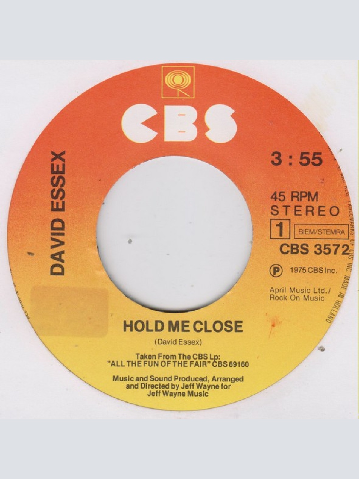 Vinyl / David Essex - Hold Me Close