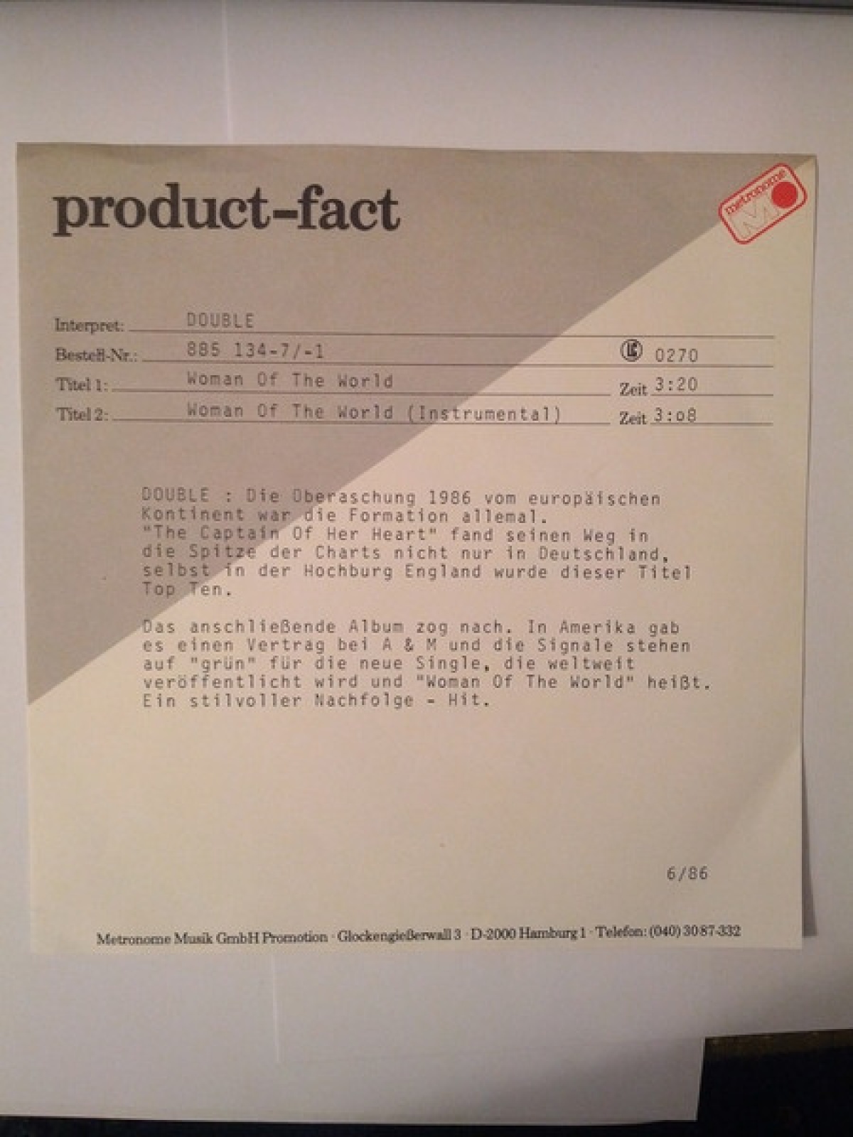 Vinyl / Double - Woman Of The World