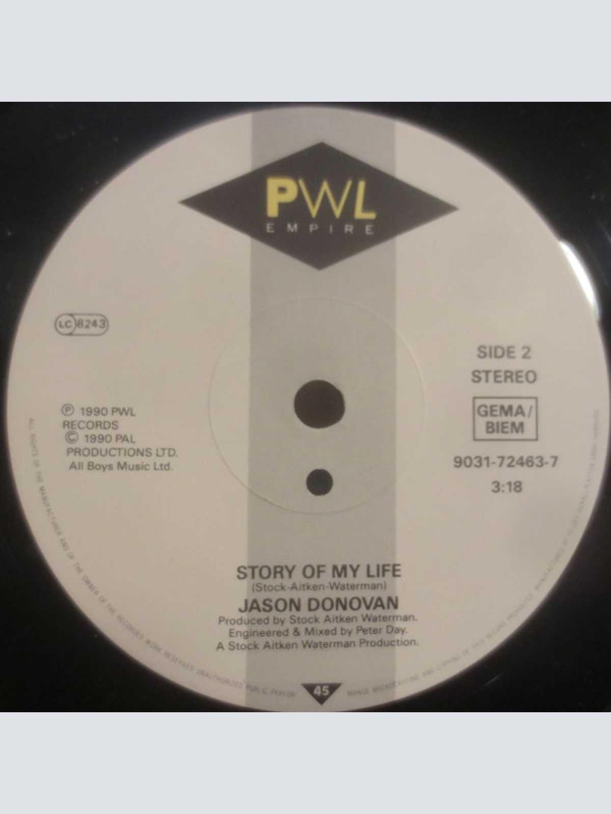 Vinyl / Jason Donovan - Rhythm Of The Rain