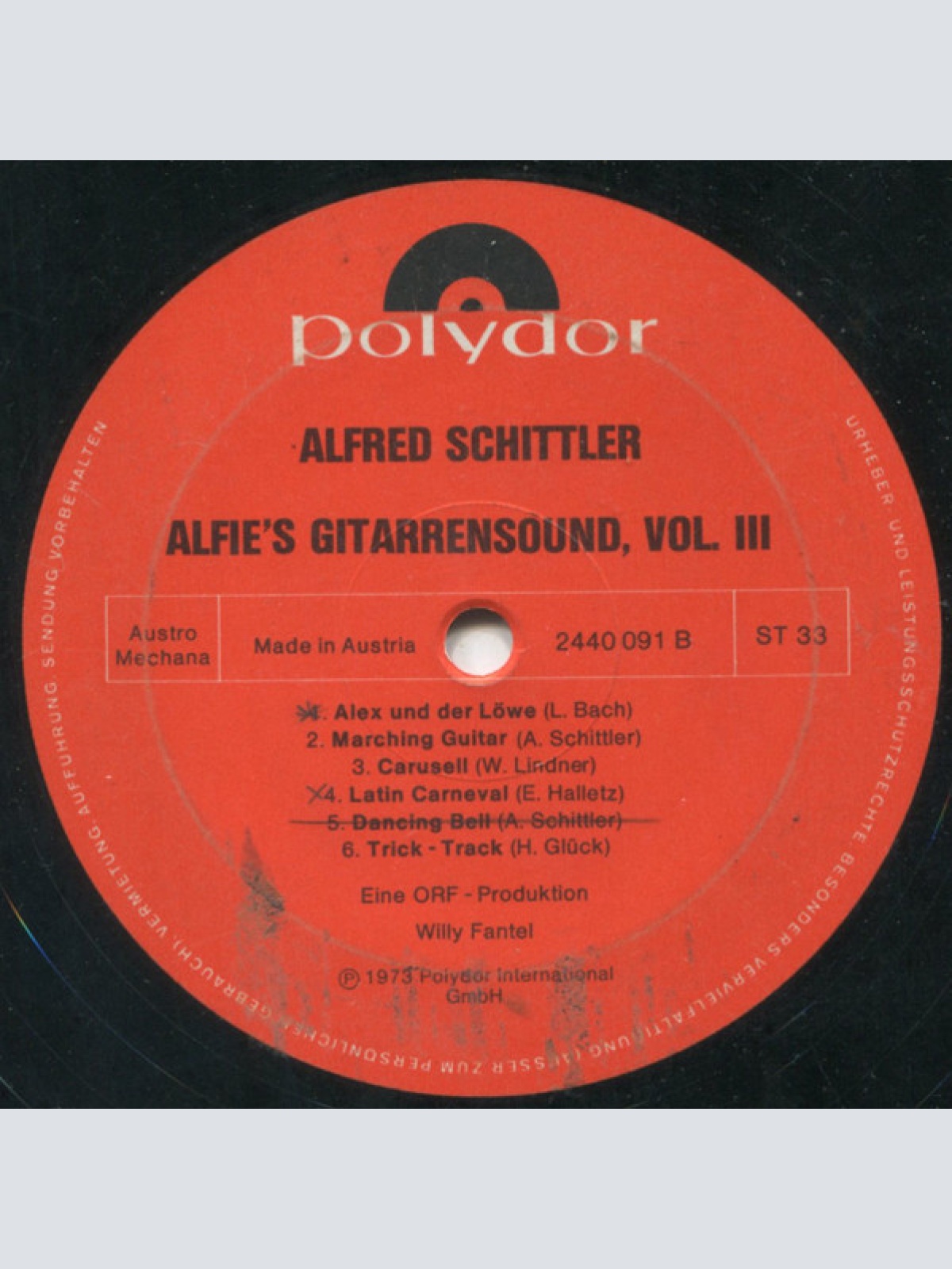 Vinyl / Alfred Schittler - Alfies Gitarren Sound Vol. 3