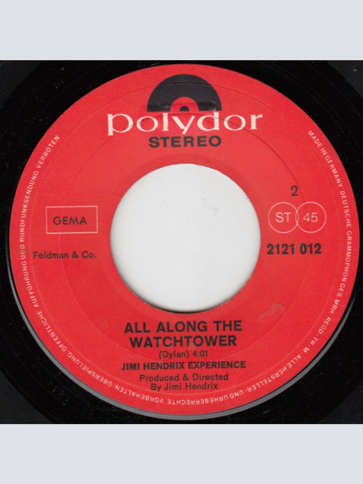 Vinyl / The Jimi Hendrix Experience - Voodoo Chile / Watchtower