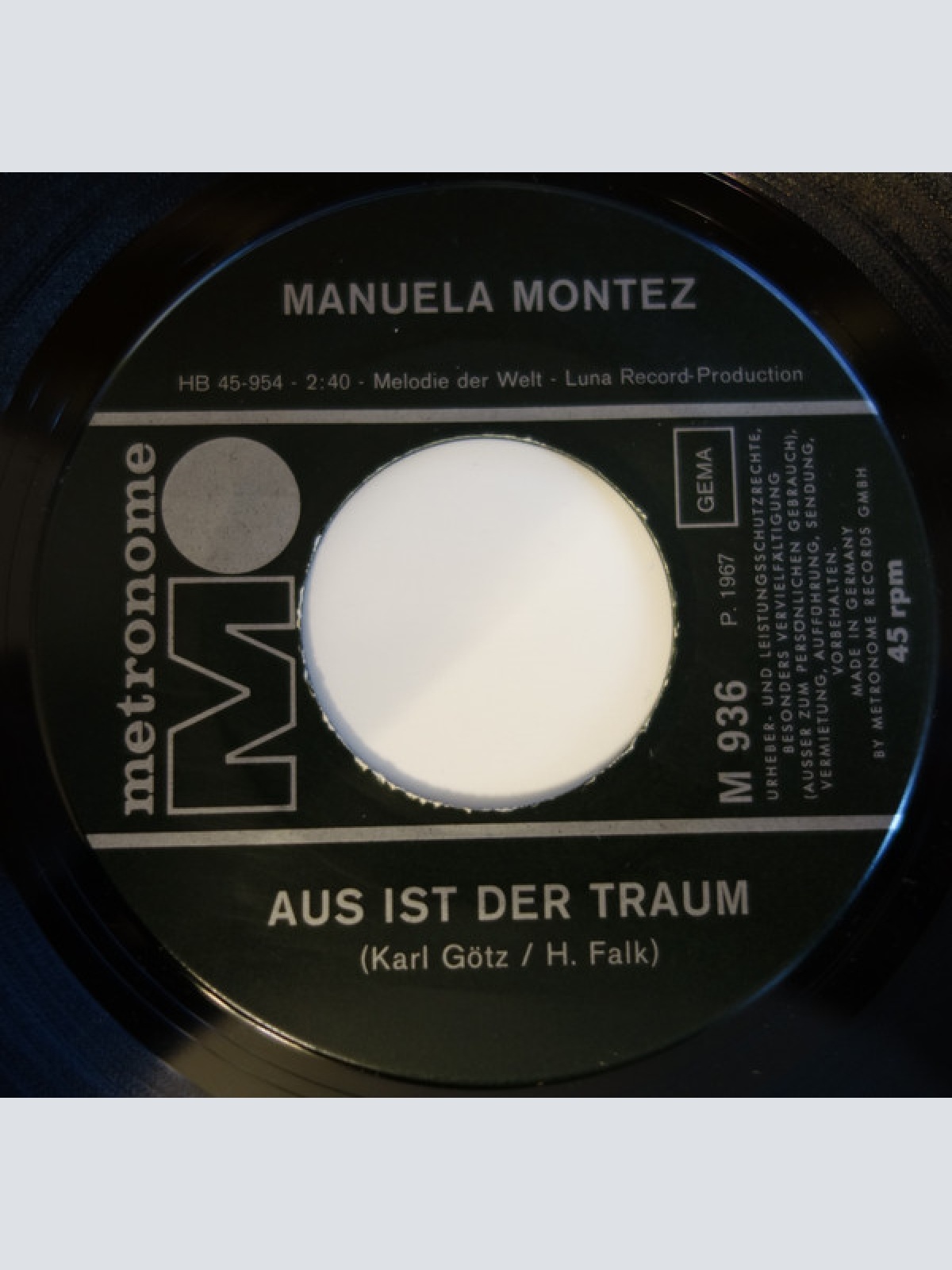Vinyl / Manuela Montez - Aus Ist Der Traum