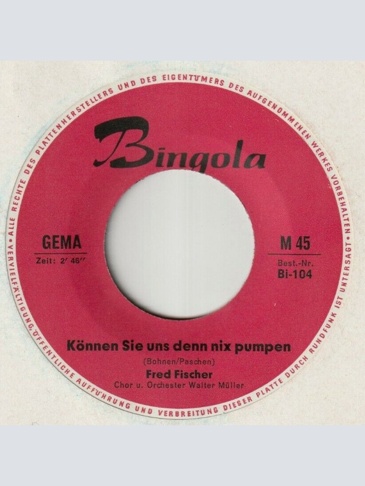 Vinyl / Fred Fischer (3) - Können Sie Uns Denn Nix Pumpen