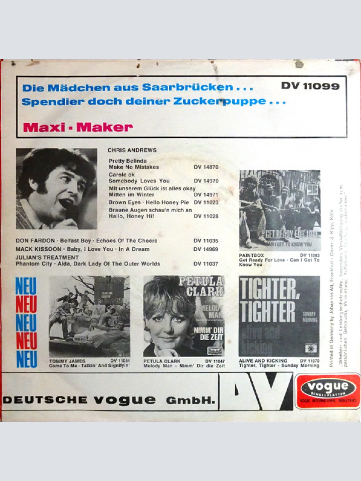 Vinyl / Edmund Kötscher, Die Maxi-Maker - Die Mädchen Aus Saarbrücken