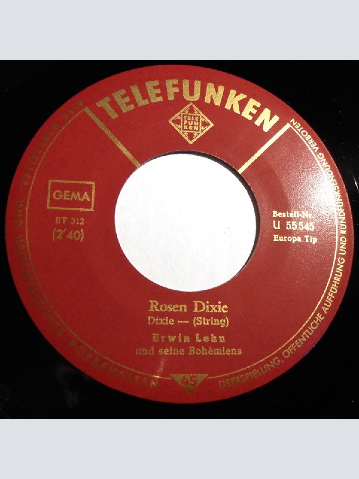 Vinyl / Erwin Lehn Und Seine Bohèmiens - Dobsche, Dobsche, Tralala / Rosen Dixie