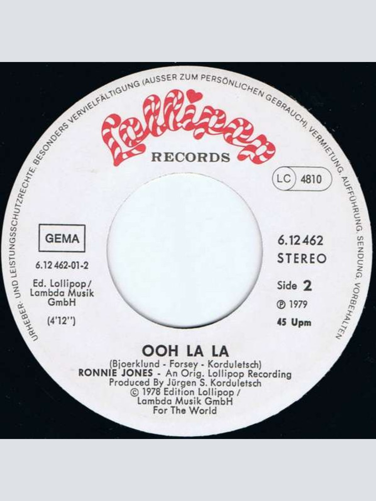 Vinyl / Ronnie Jones - Me And Myself