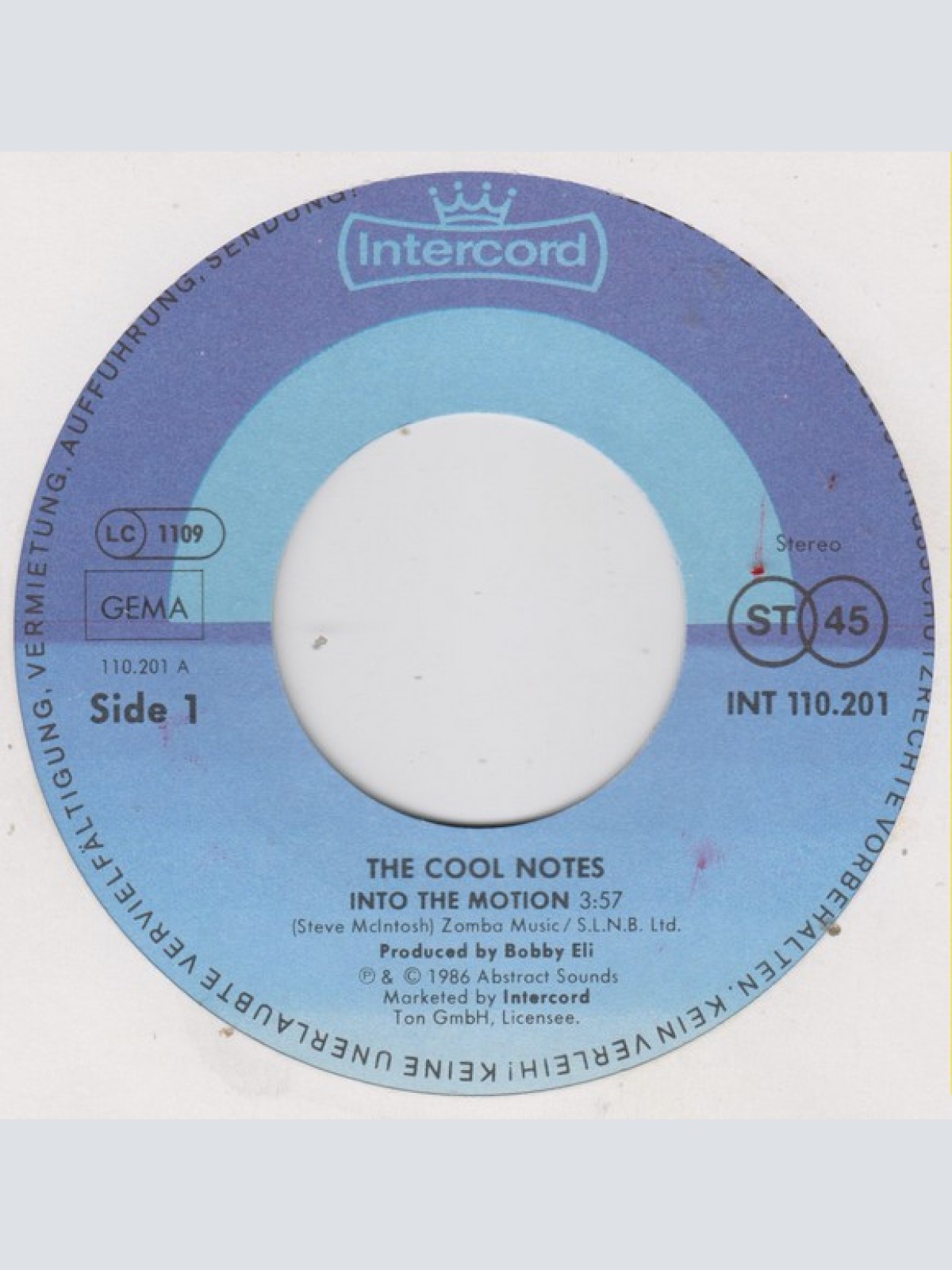 Vinyl / The Cool Notes - Into The Motion