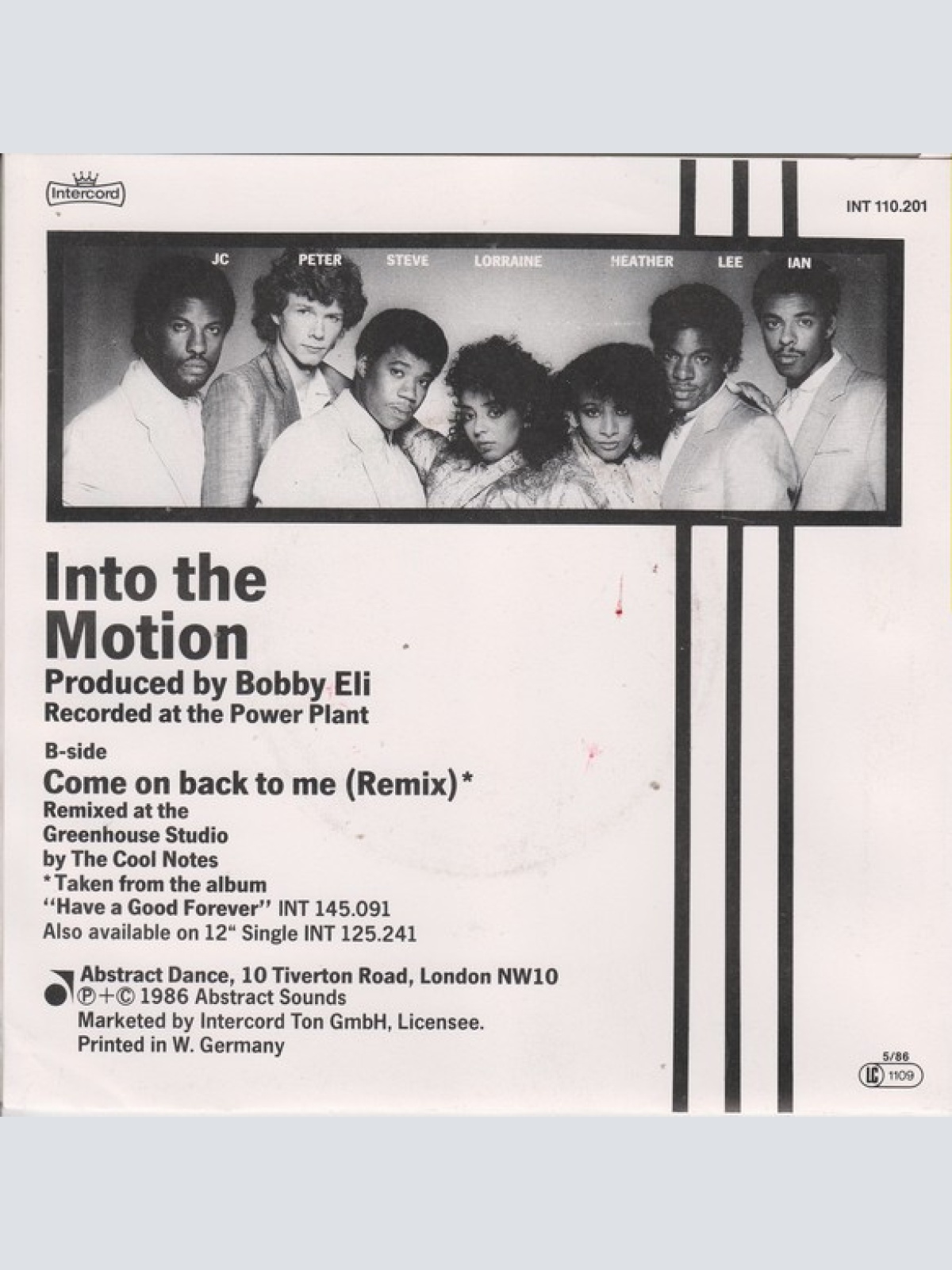 Vinyl / The Cool Notes - Into The Motion