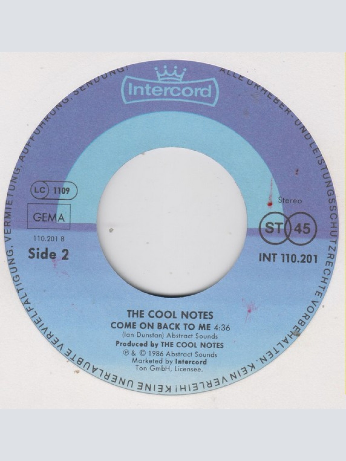 Vinyl / The Cool Notes - Into The Motion