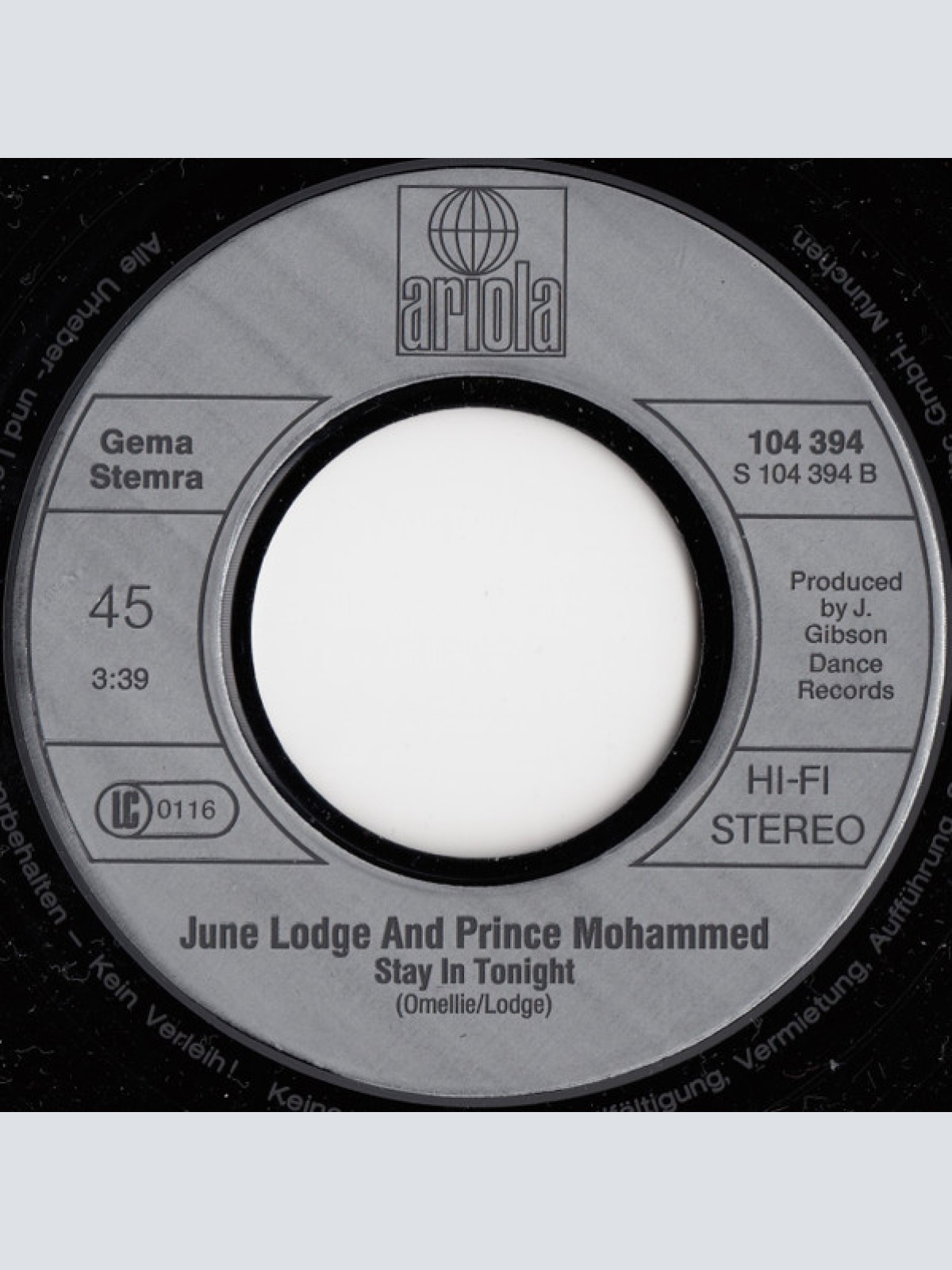 Vinyl / June Lodge And Prince Mohammed - Someone Loves You Honey - One Time Daughter