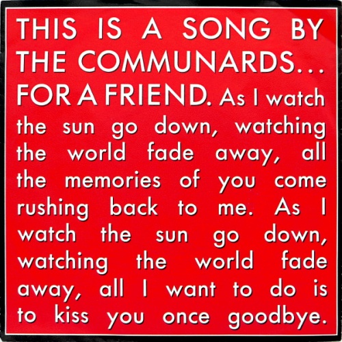 Vinyl / The Communards - For A Friend
