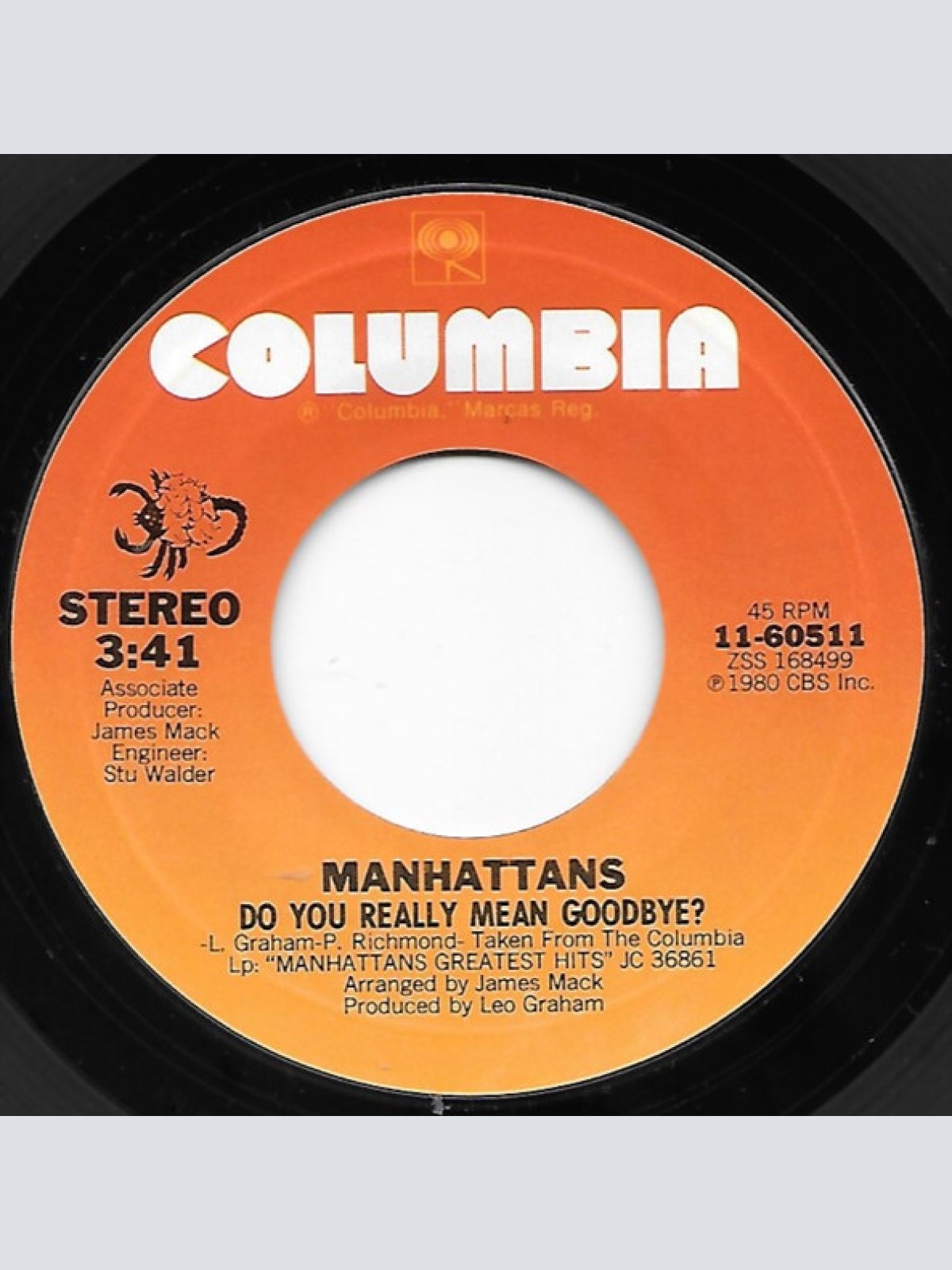 Vinyl / Manhattans - Do You Really Mean Goodbye?
