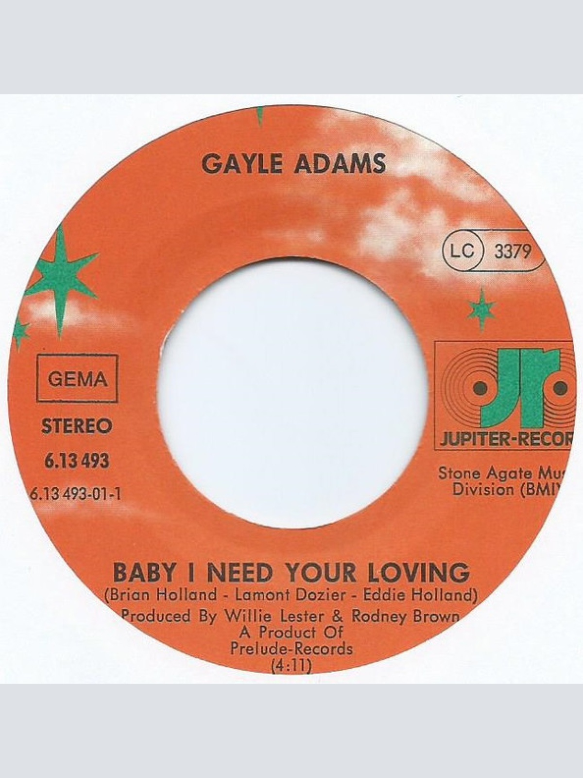 Vinyl / Gayle Adams - Baby I Need Your Loving