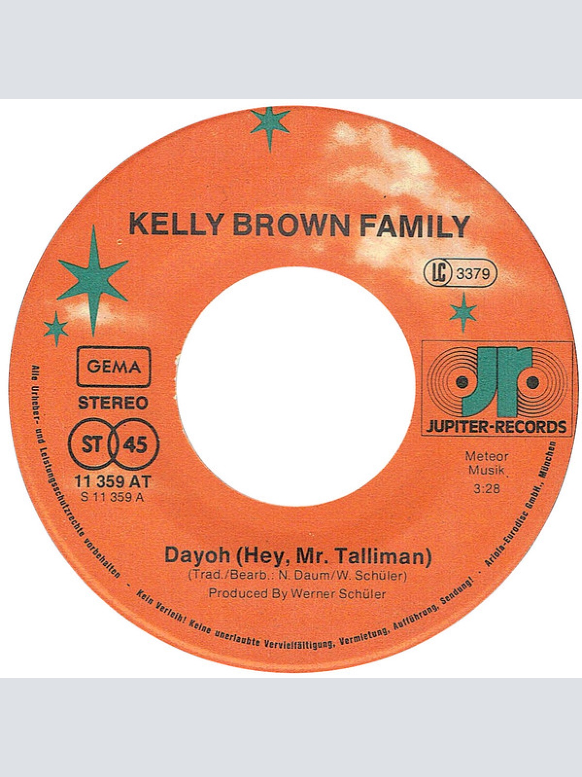 Vinyl / Kelly Brown Family - Dayoh (Hey, Mr. Talliman)