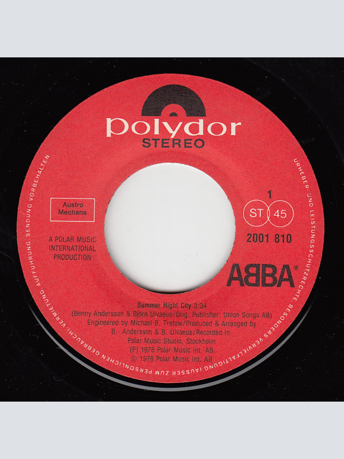 Vinyl / ABBA - Summer Night City