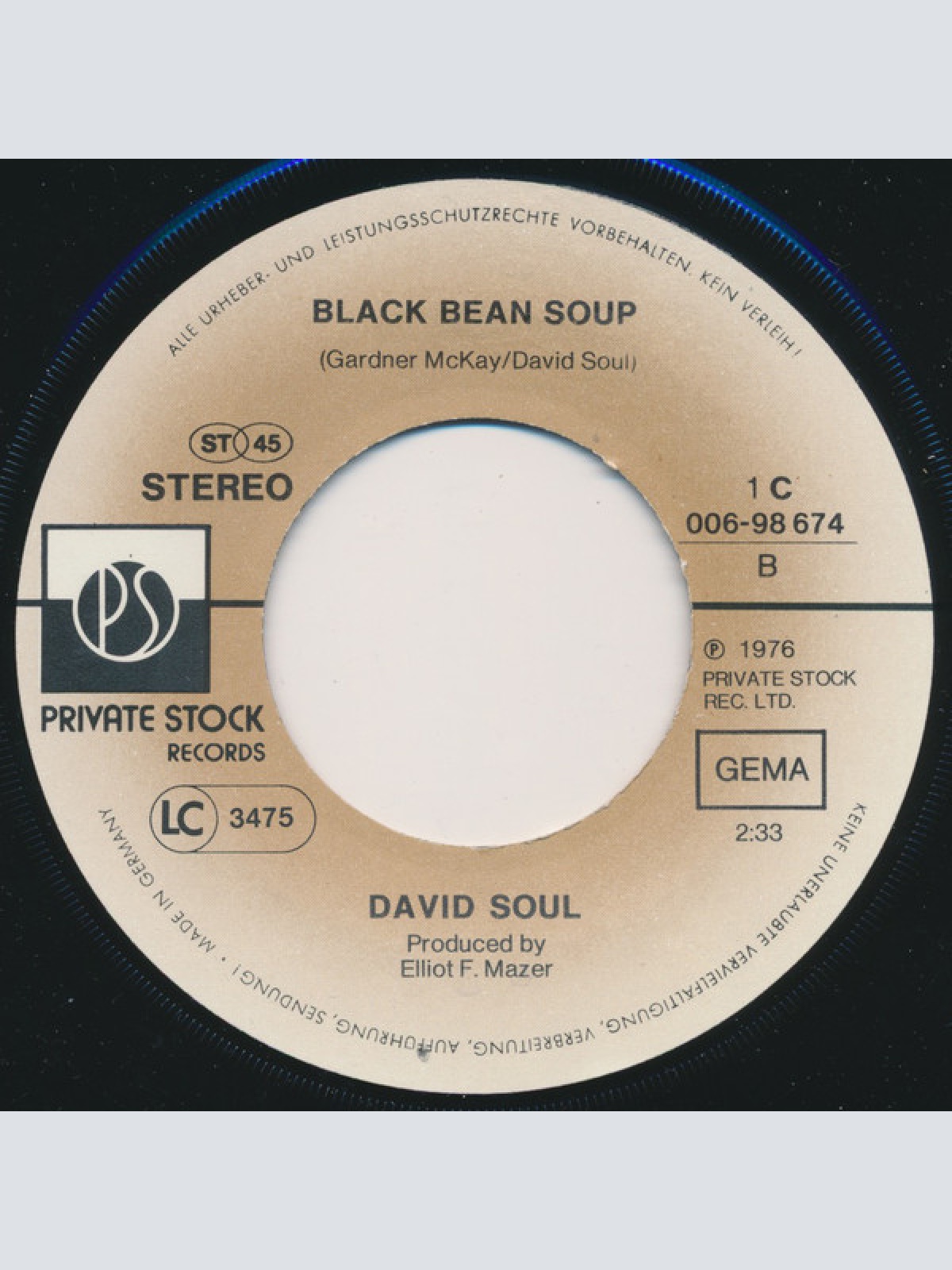 Vinyl / David Soul - Don't Give Up On Us
