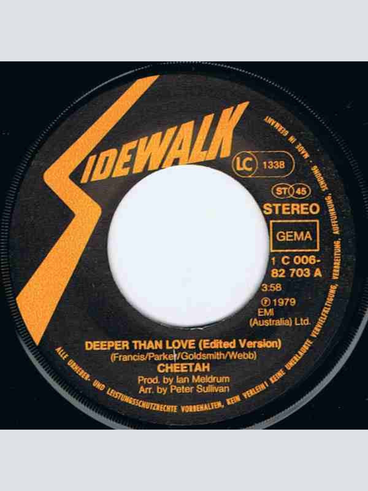 Vinyl / Cheetah (3) - Deeper Than Love