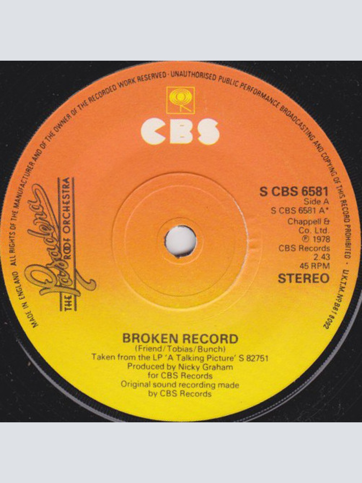 Vinyl / The Pasadena Roof Orchestra - Broken Record