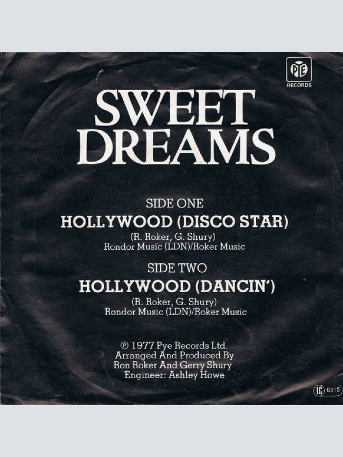 Vinyl / Sweet Dreams (3) - Hollywood - Disco Star/Dancin'