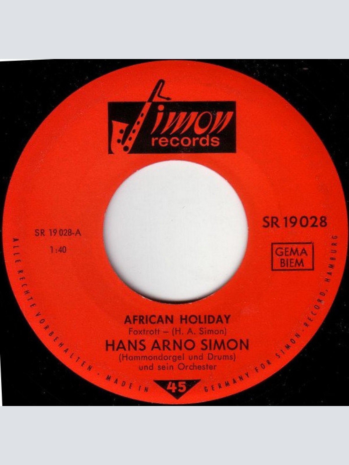 Vinyl / Hans Arno Simon - African Holiday