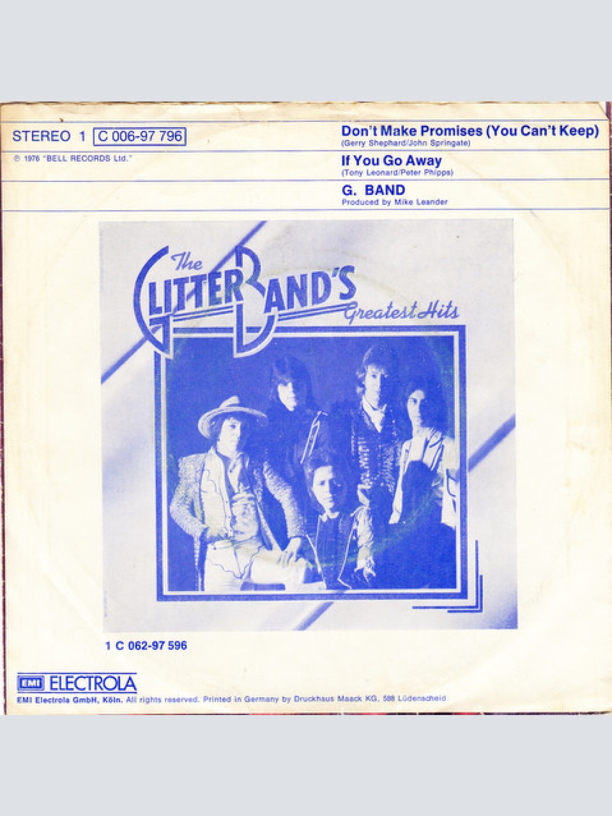 Vinyl / G. Band* - Don't Make Promises (You Can't Keep)