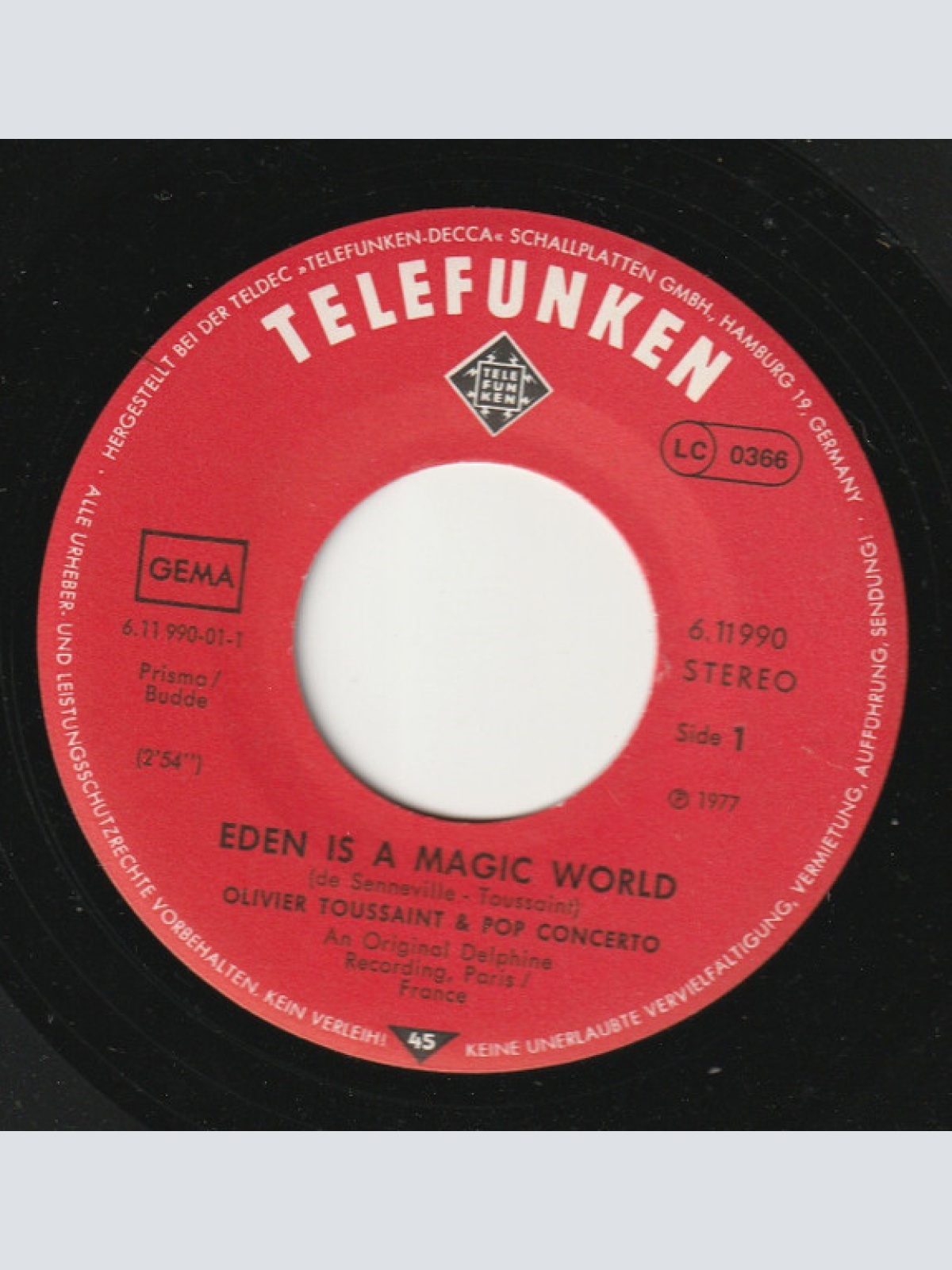 Vinyl / Olivier Toussaint & Pop Concerto* - Eden Is A Magic World