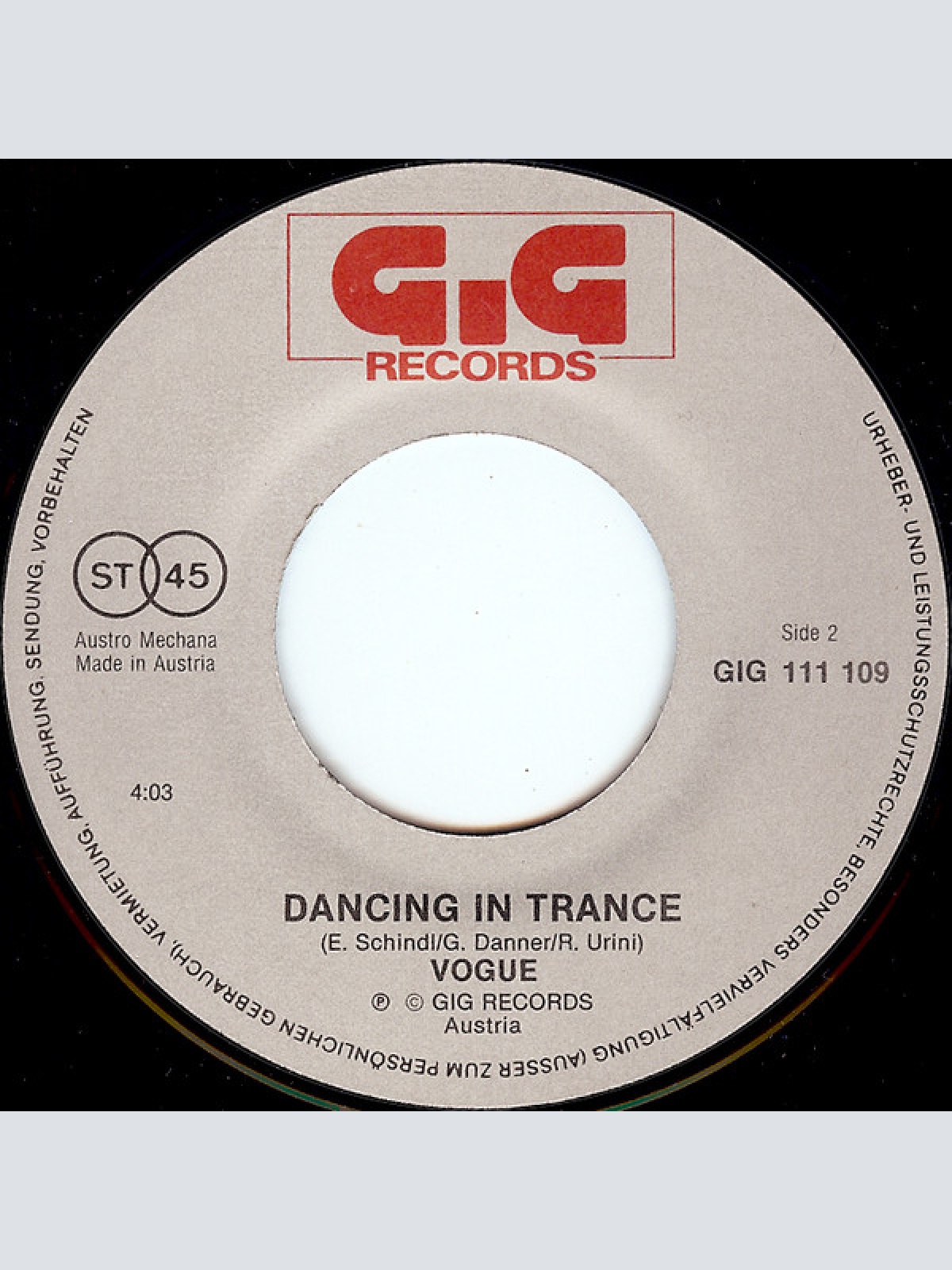 Vinyl / The Vogue (2) - The Frozen Seas Of Io / Dancing In Trance