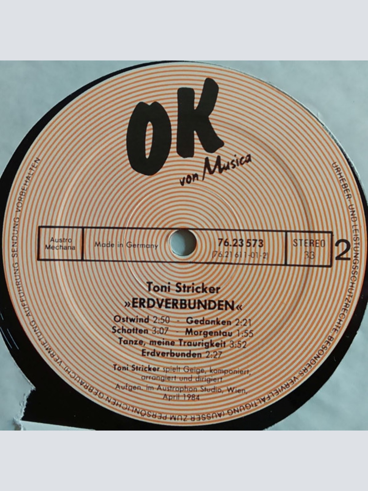 Vinyl / Toni Stricker - Erdverbunden