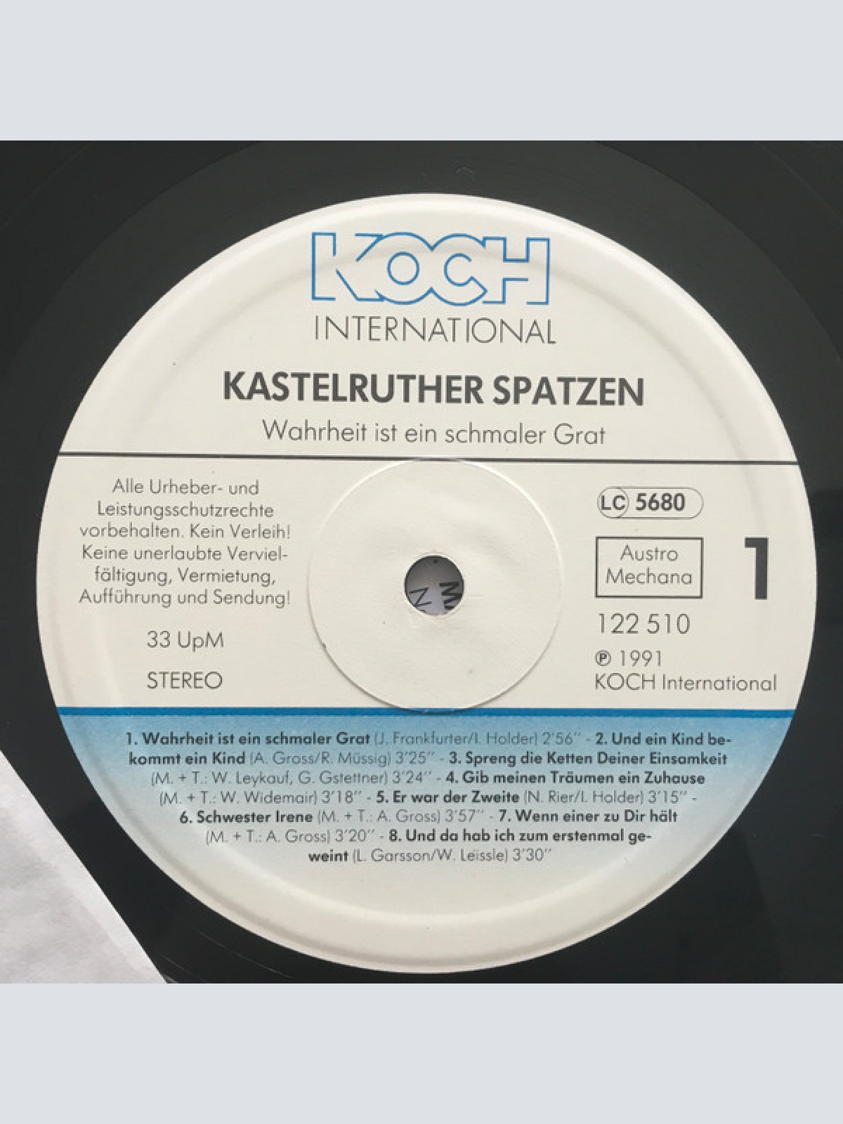 Vinyl / Kastelruther Spatzen - Wahrheit Ist Ein Schmaler Grat