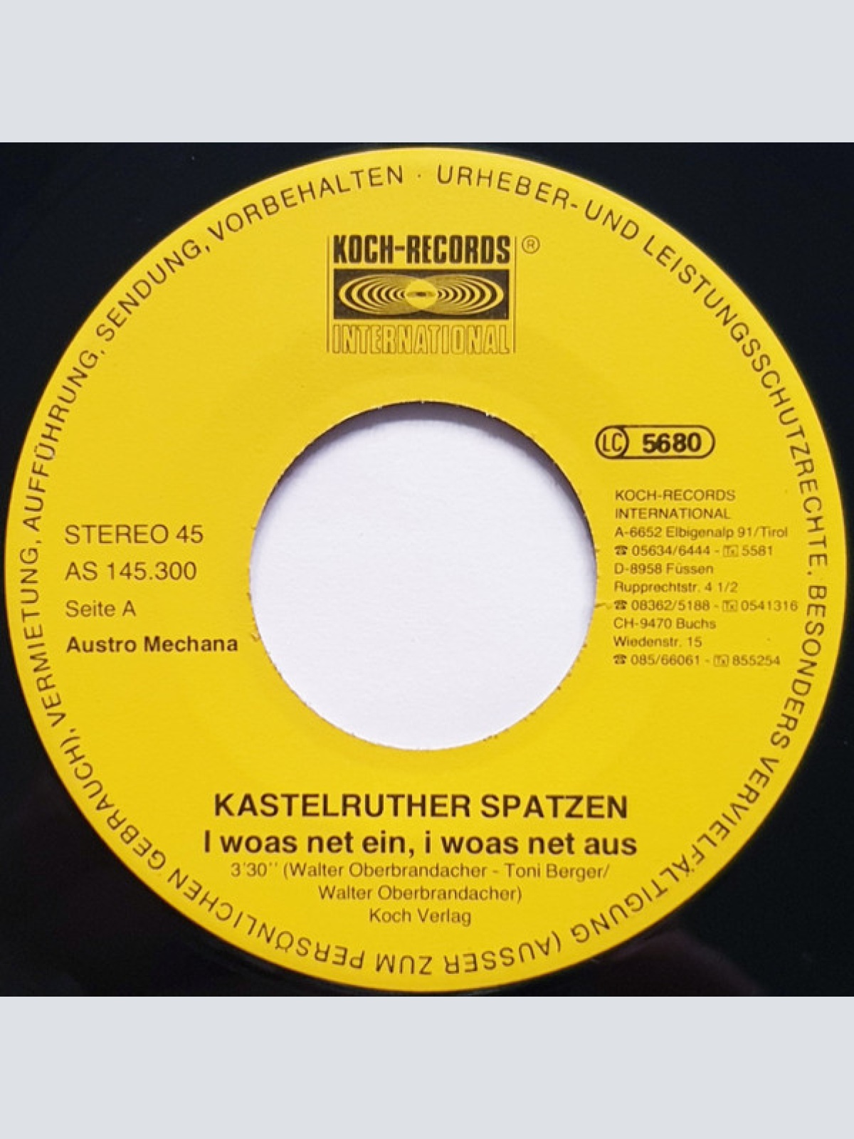 Vinyl / Kastelruther Spatzen - I Woas Net Ein, I Woas Net Aus
