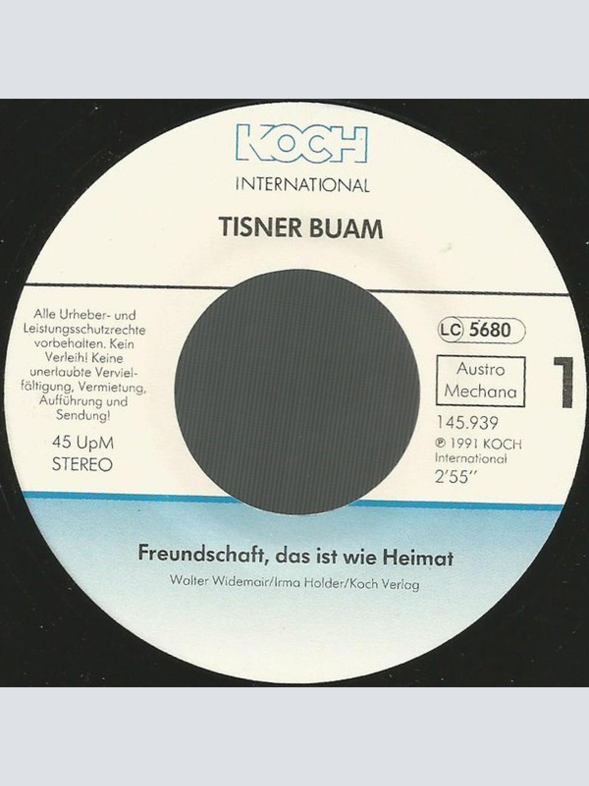 Vinyl / Tisner Buam - Freundschaft, Das Ist Wie Heimat