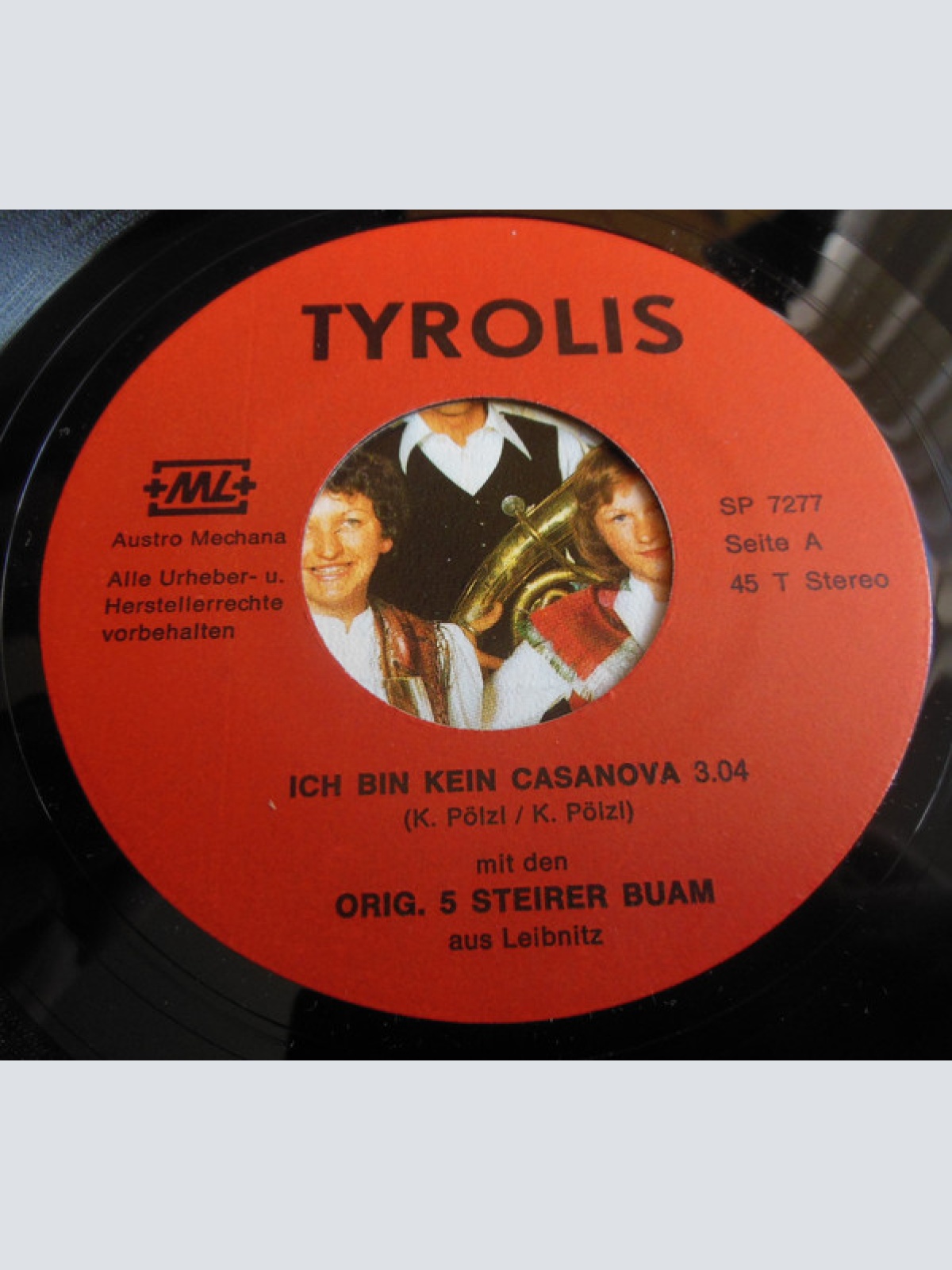 Vinyl / Orig. 5 Steirer Buam aus Leibnitz* - Ich Bin Kein Casanova