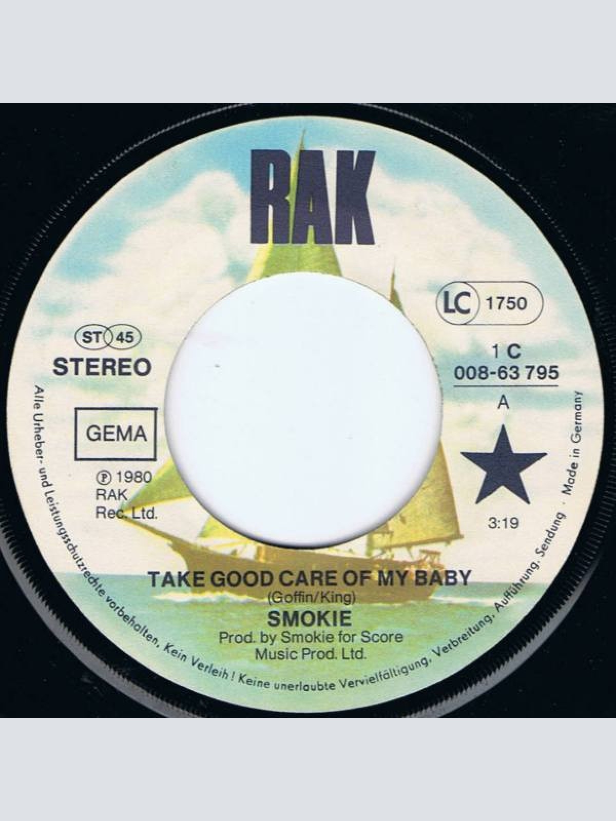 Vinyl / Smokie - Take Good Care Of My Baby