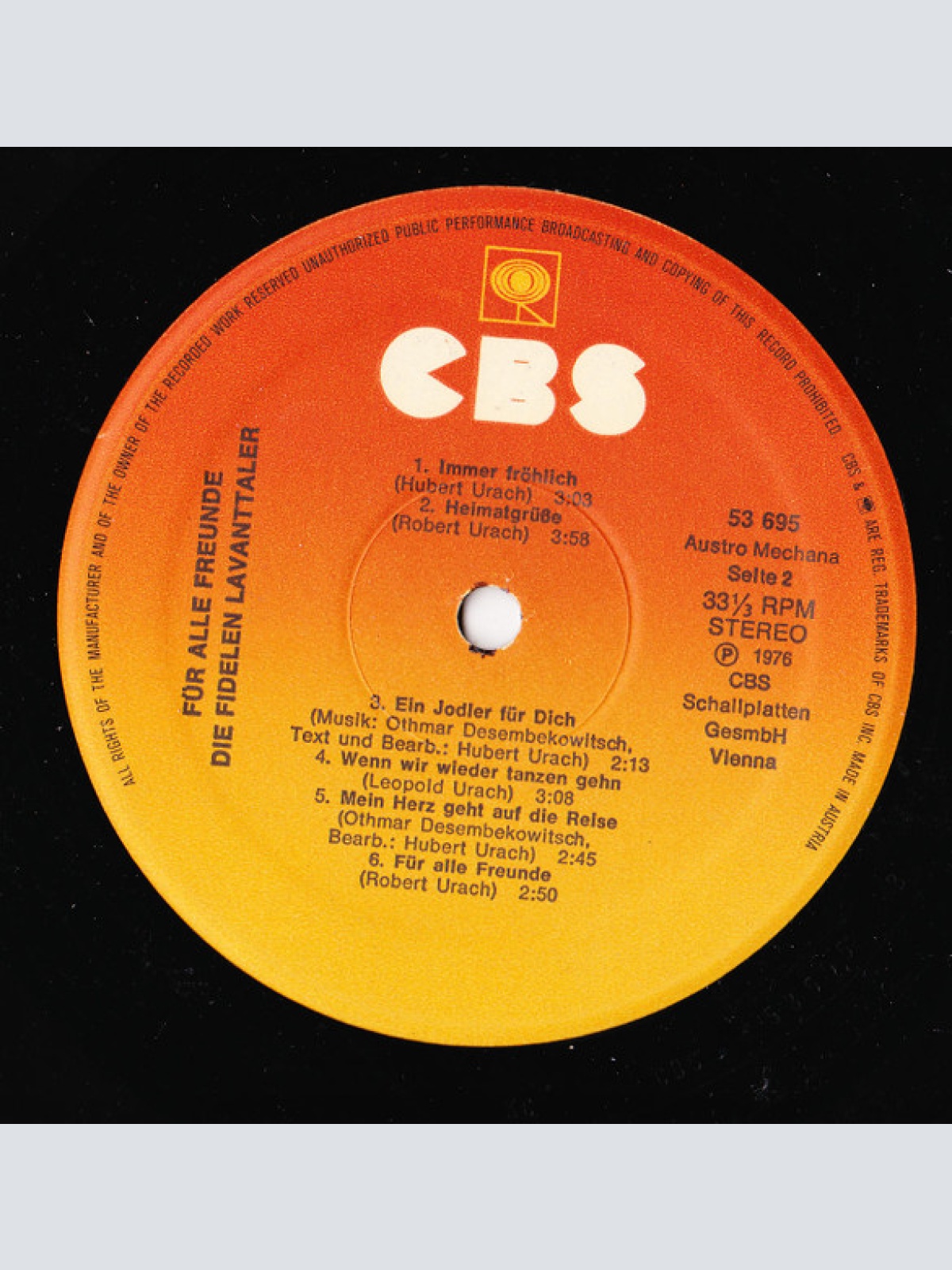 Vinyl / Die Fidelen Lavanttaler - Für Alle Freunde