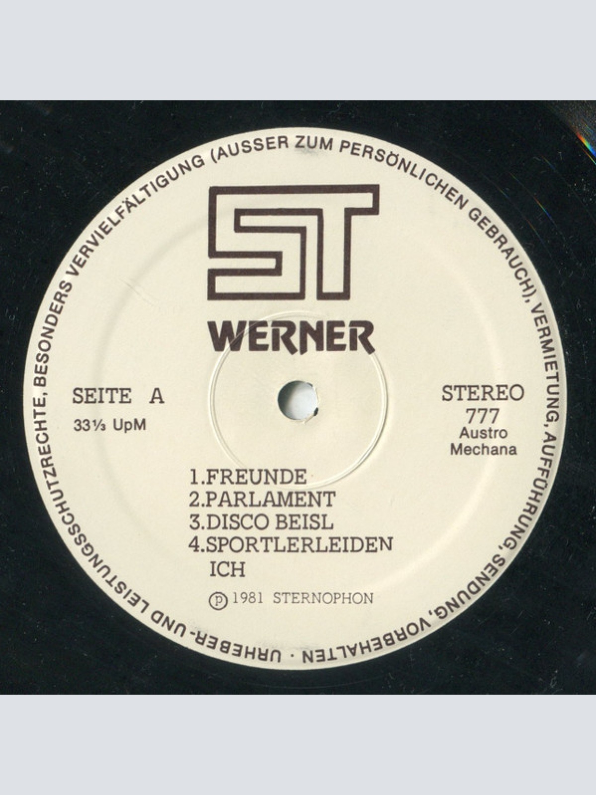 Vinyl / Werner (8) - Ich
