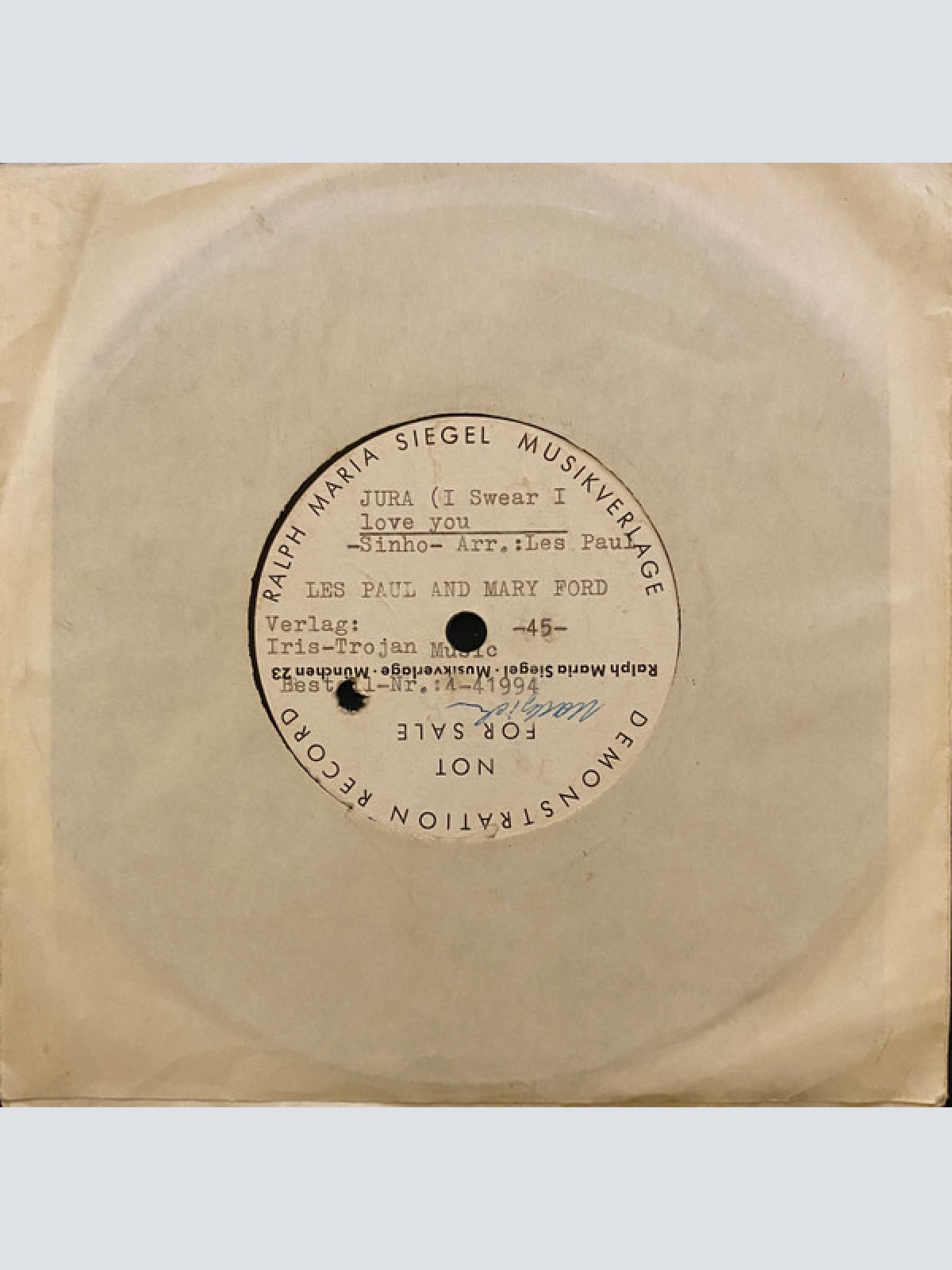 Vinyl / Les Paul And Mary Ford* - Jura (I Swear I Love You)