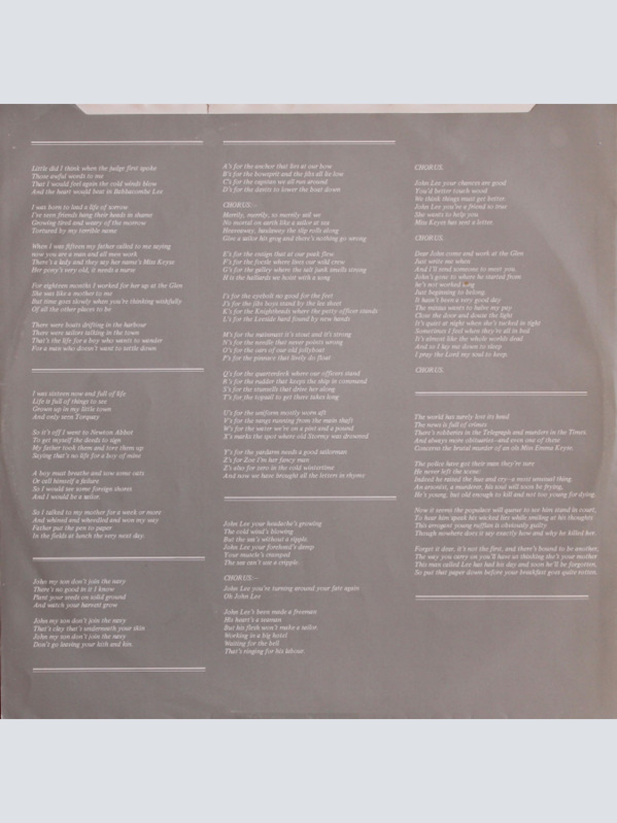 Vinyl / Fairport Convention - "Babbacombe" Lee