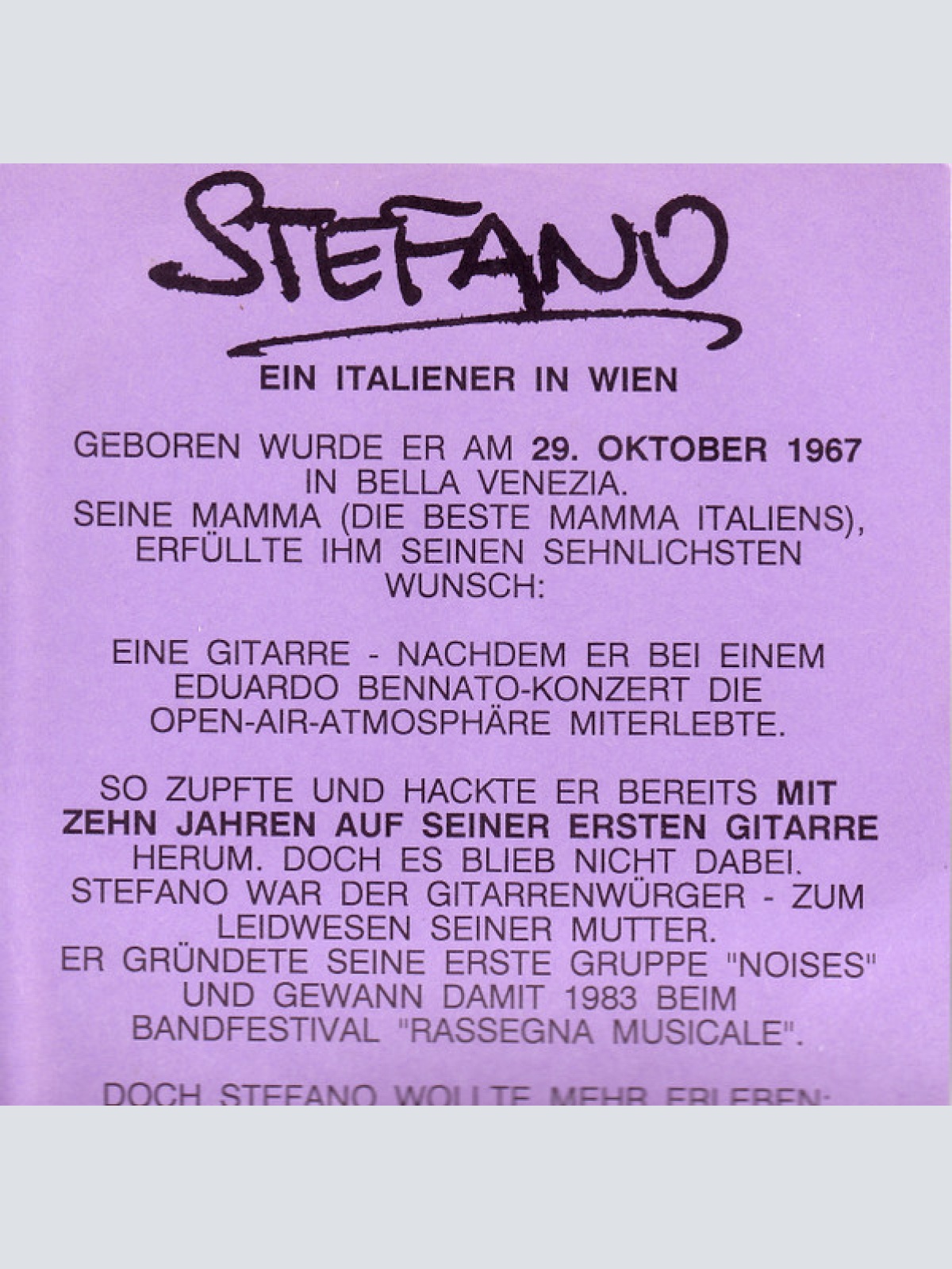 Vinyl / Stefano* - Stefano Arriva Ravilla