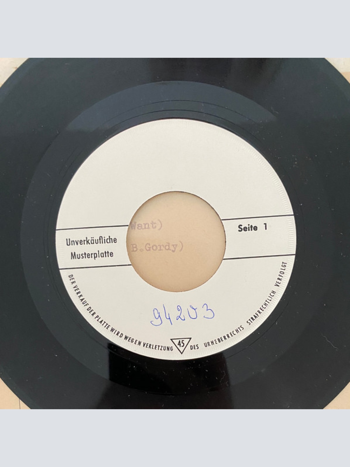 Vinyl / Barrett Strong - Money / Oh, I Apologize