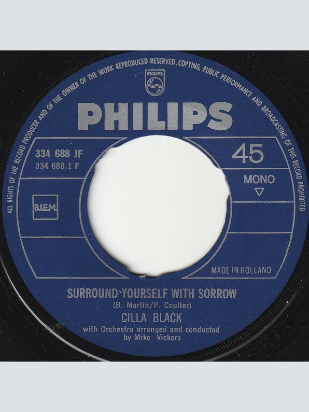 Vinyl / Cilla Black - Surround Yourself With Sorrow