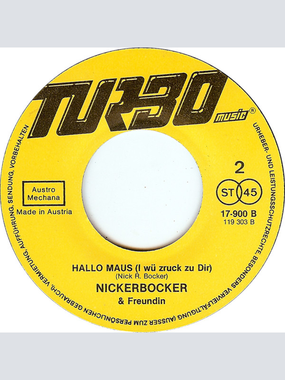 Vinyl / Nickerbocker - Puppe (Du Bist A Moderne Hex')