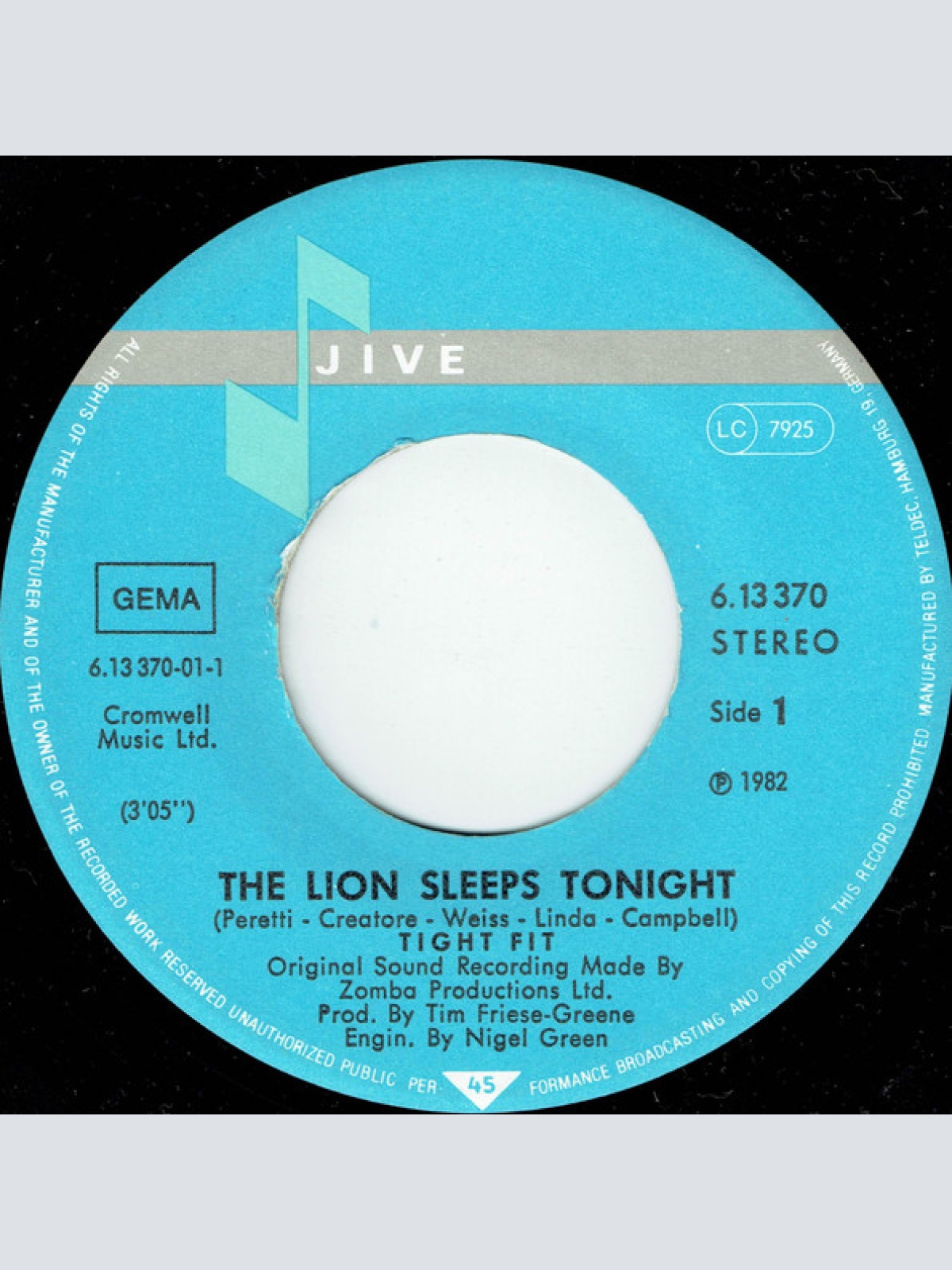 Vinyl / Tight Fit - The Lion Sleeps Tonight