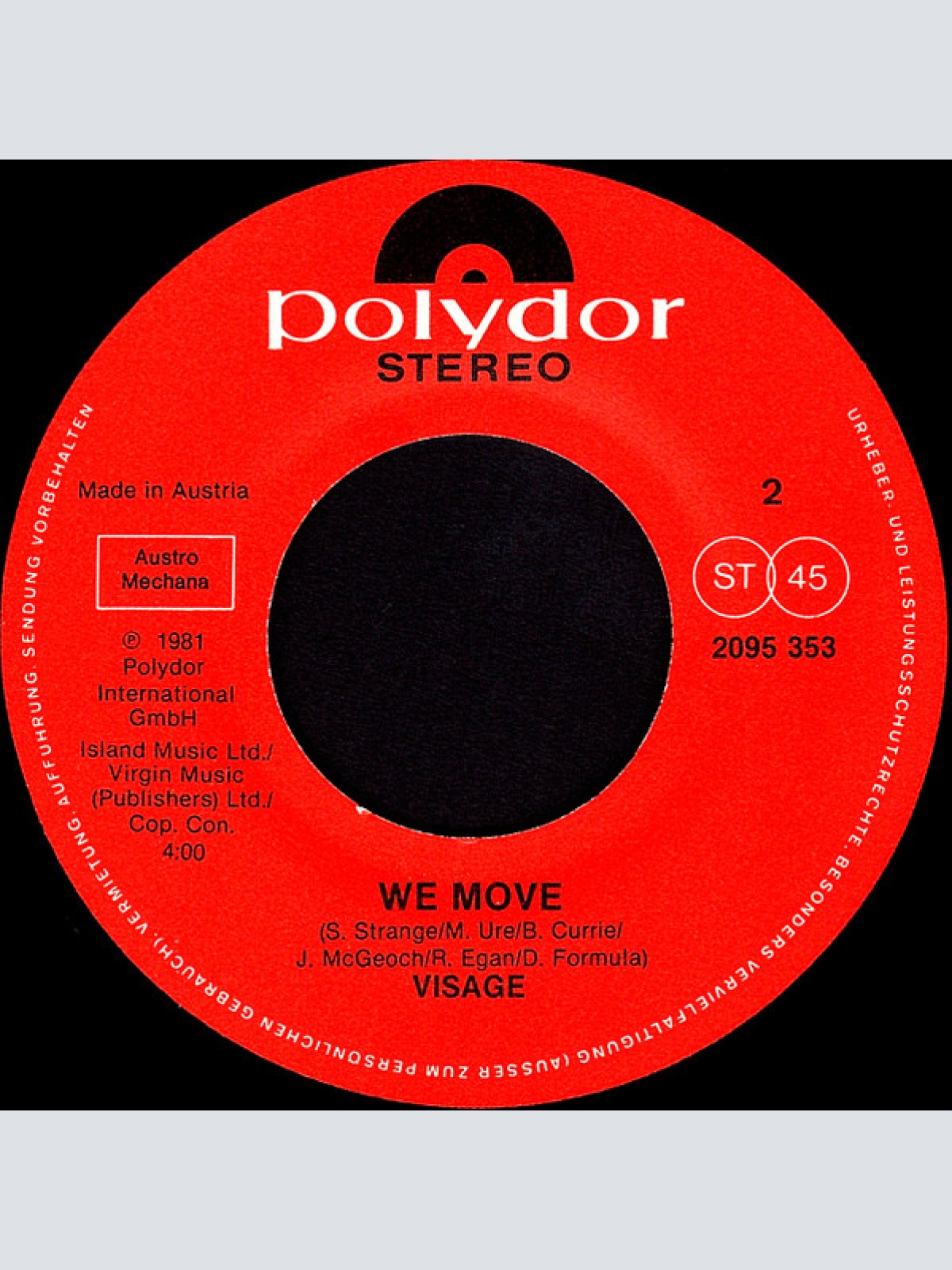 Vinyl / Visage - Mind Of A Toy