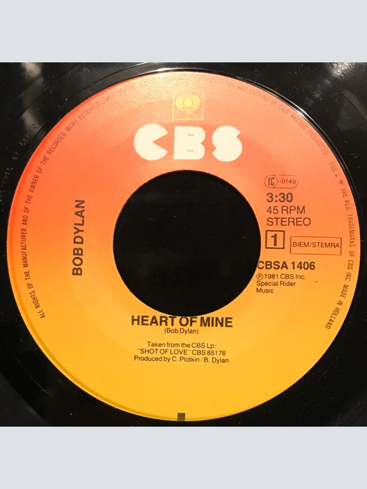 Vinyl / Bob Dylan - Heart Of Mine / Let It Be Me