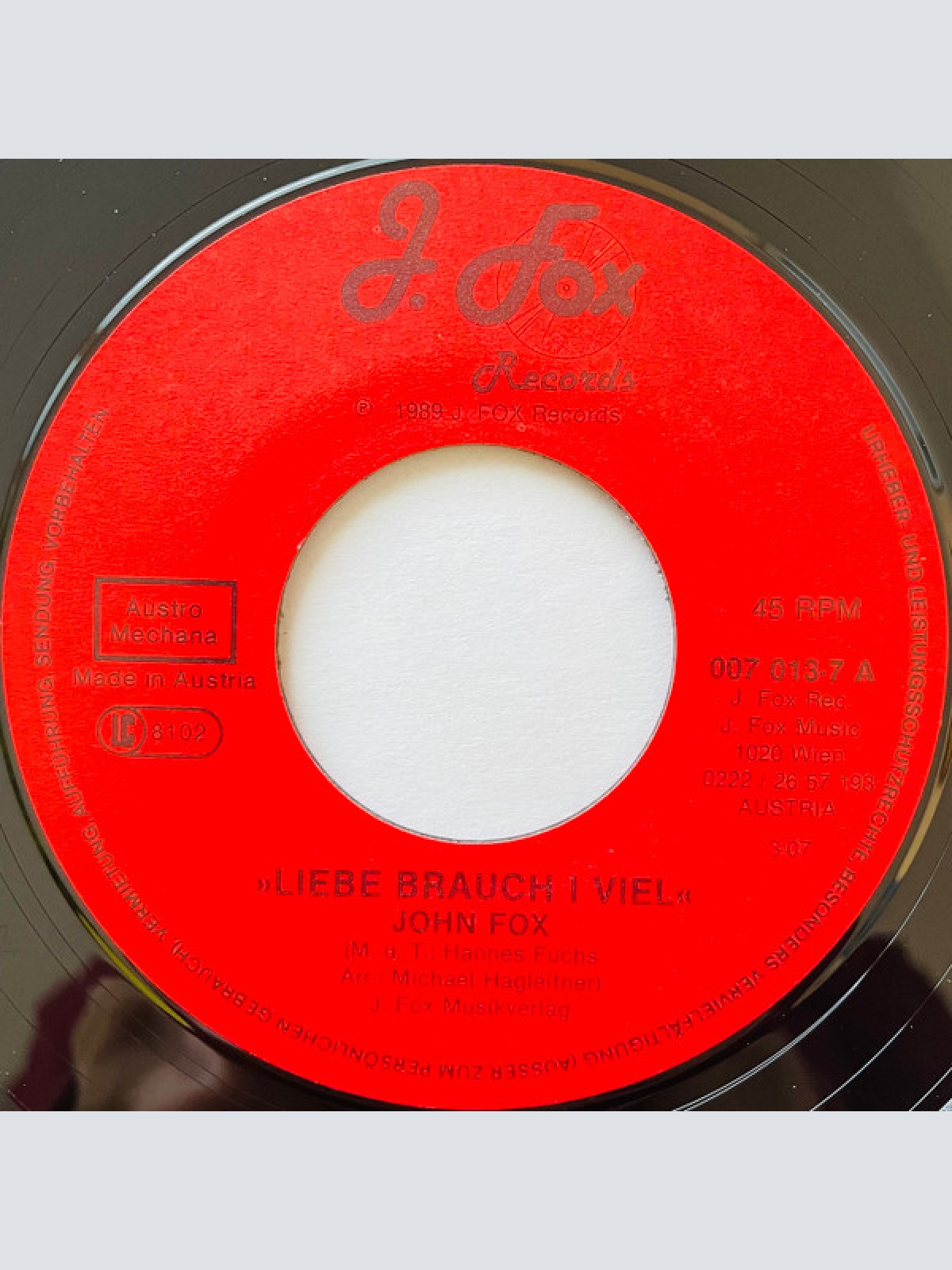 Vinyl / John Fox (4) - Liebe Brauch I Viel