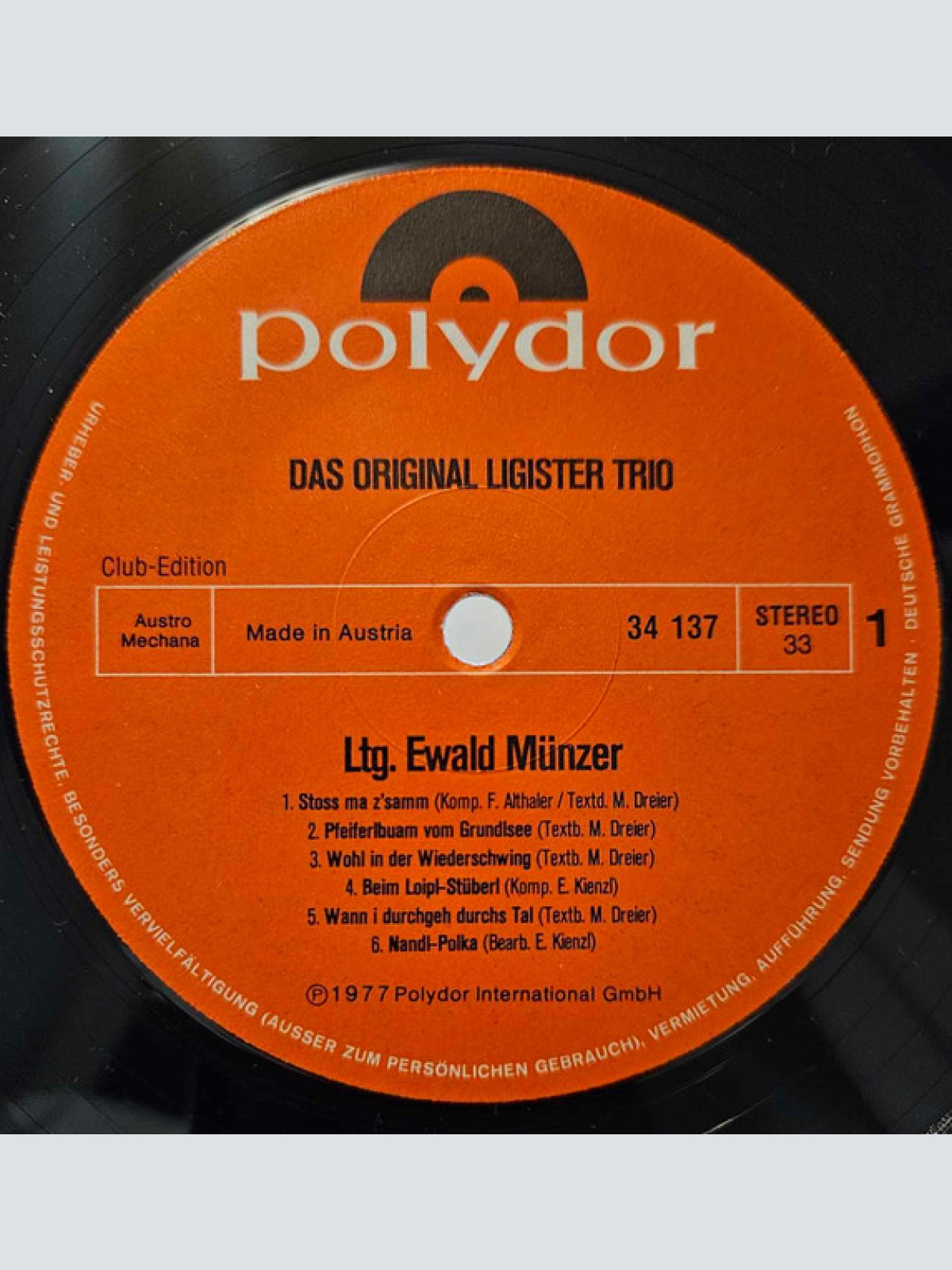 Vinyl / Original Ligister Trio - Original Ligister Trio