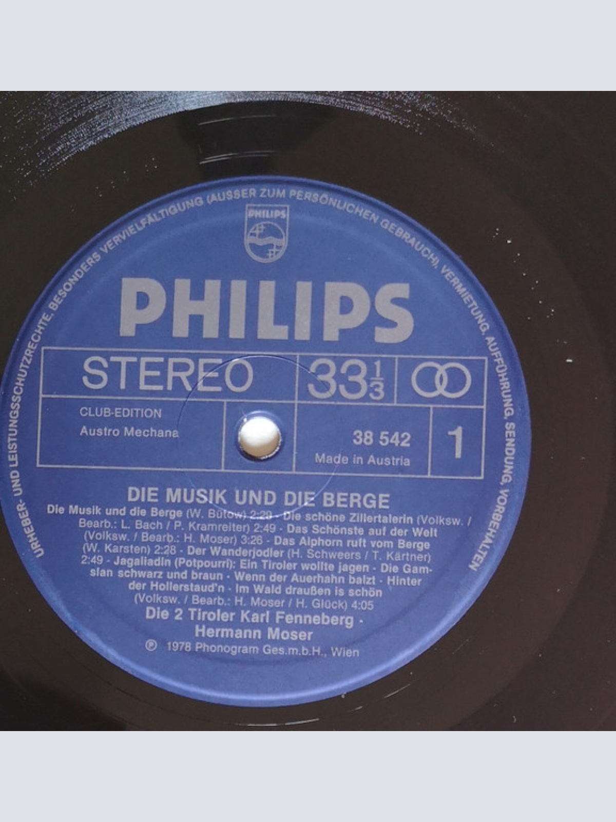 Vinyl / Die 2 Tiroler Karl Fenneberg ~ Hermann Moser* - Die Musik Und Die Berge