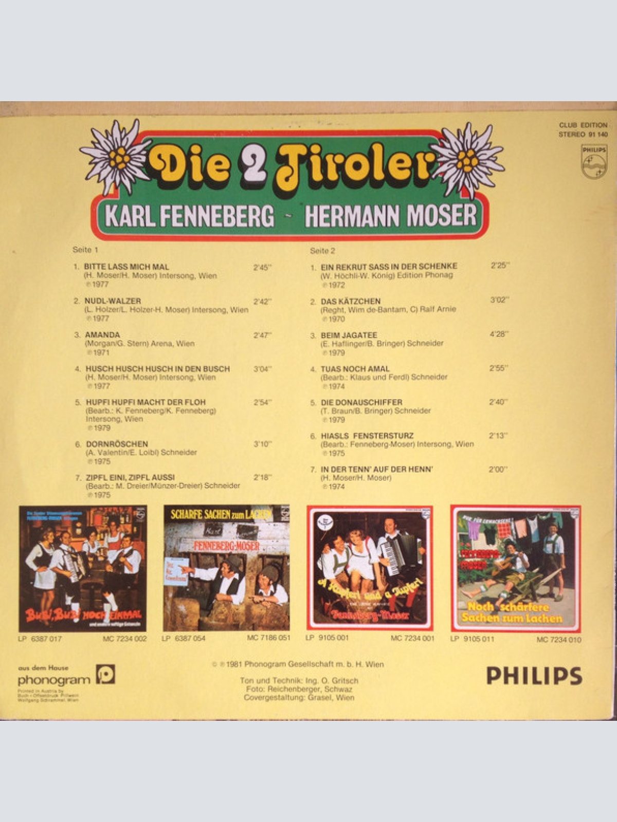 Vinyl / Die 2 Tiroler* - Heftige, Deftige Hüttengstanzl