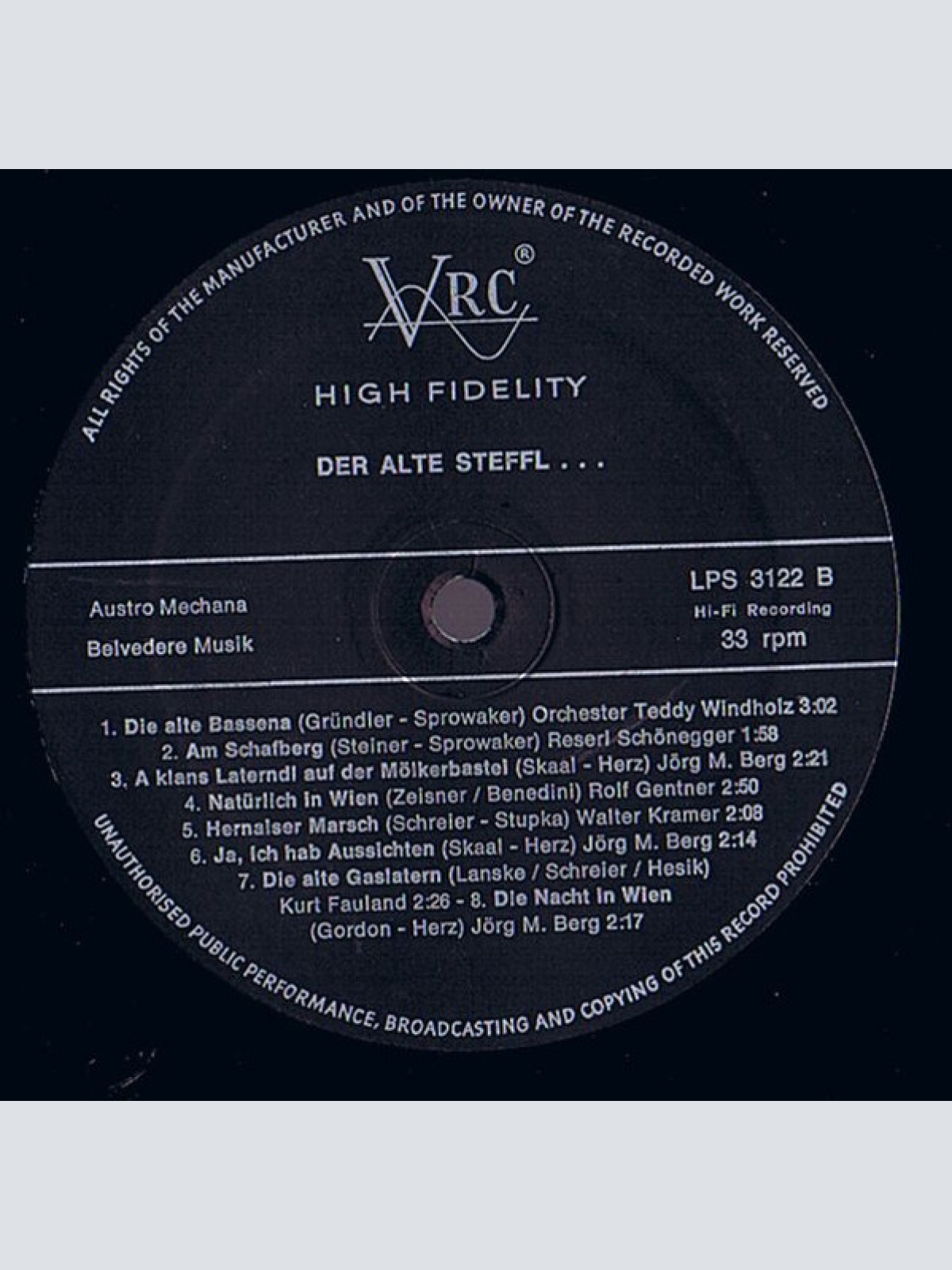 Vinyl / Various - Der Alte Steffl ...